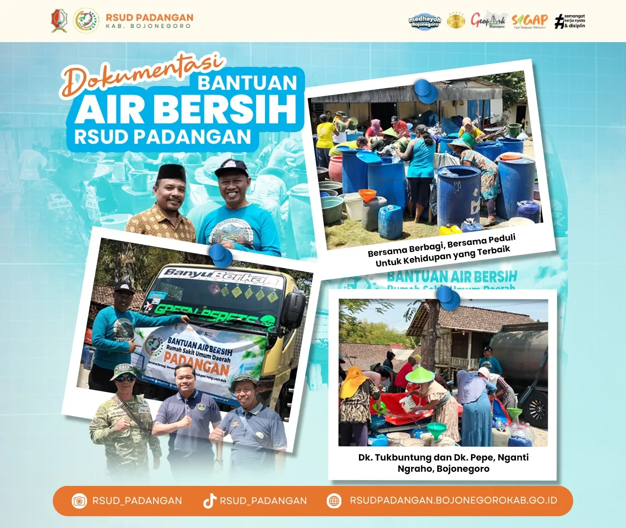 BANTUAN AIR BERSIH RSUD PADANGAN