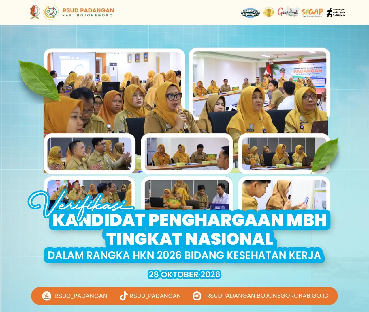 VERIFIKASI KANDIDAT PENGHARGAAN MBH TINGKAT NASIONAL DALAM RANGKA HKN 2026 BIDANG KESEHATAN KERJA
