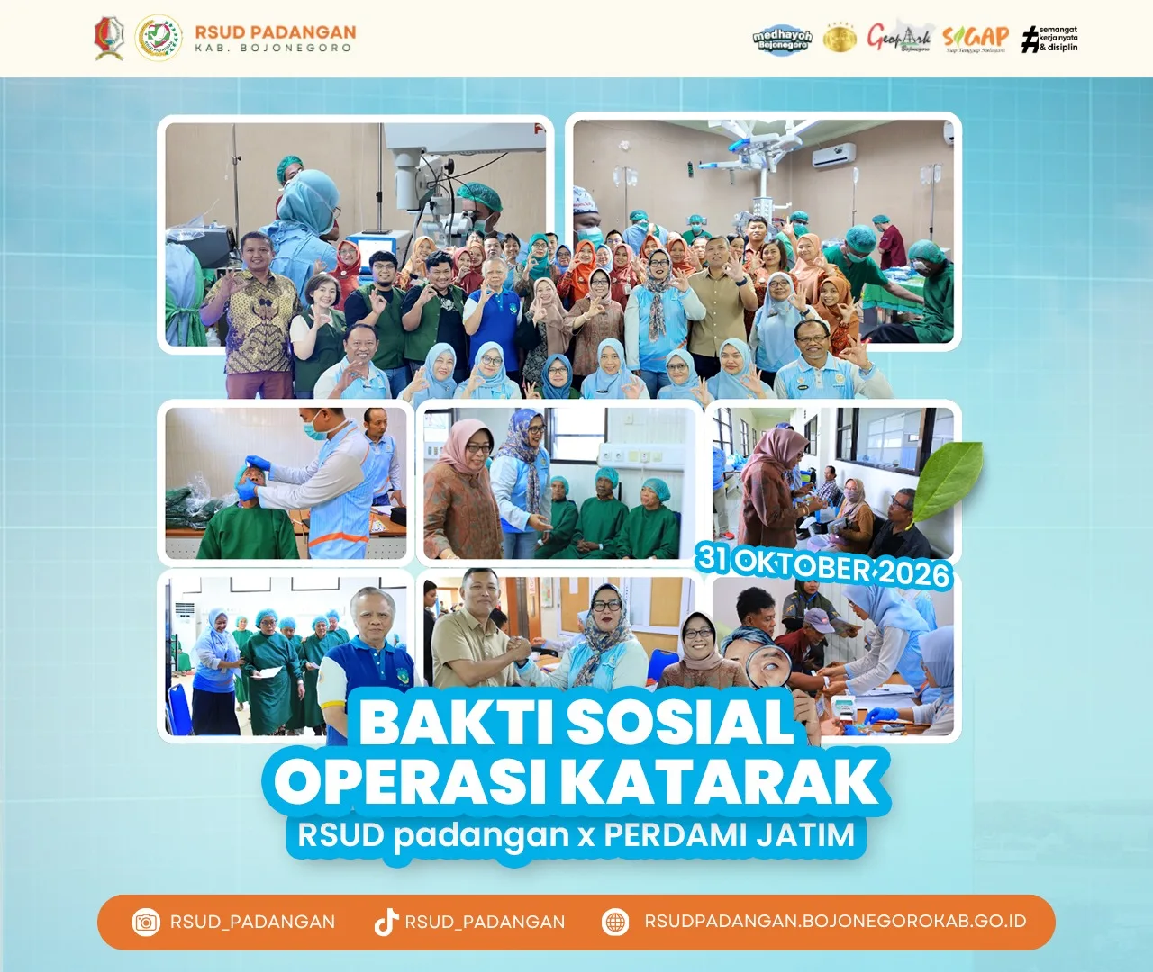 BAKTI SOSIAL OPERASI KATARAK RSUD PADANGAN X PERDAMI JATIM