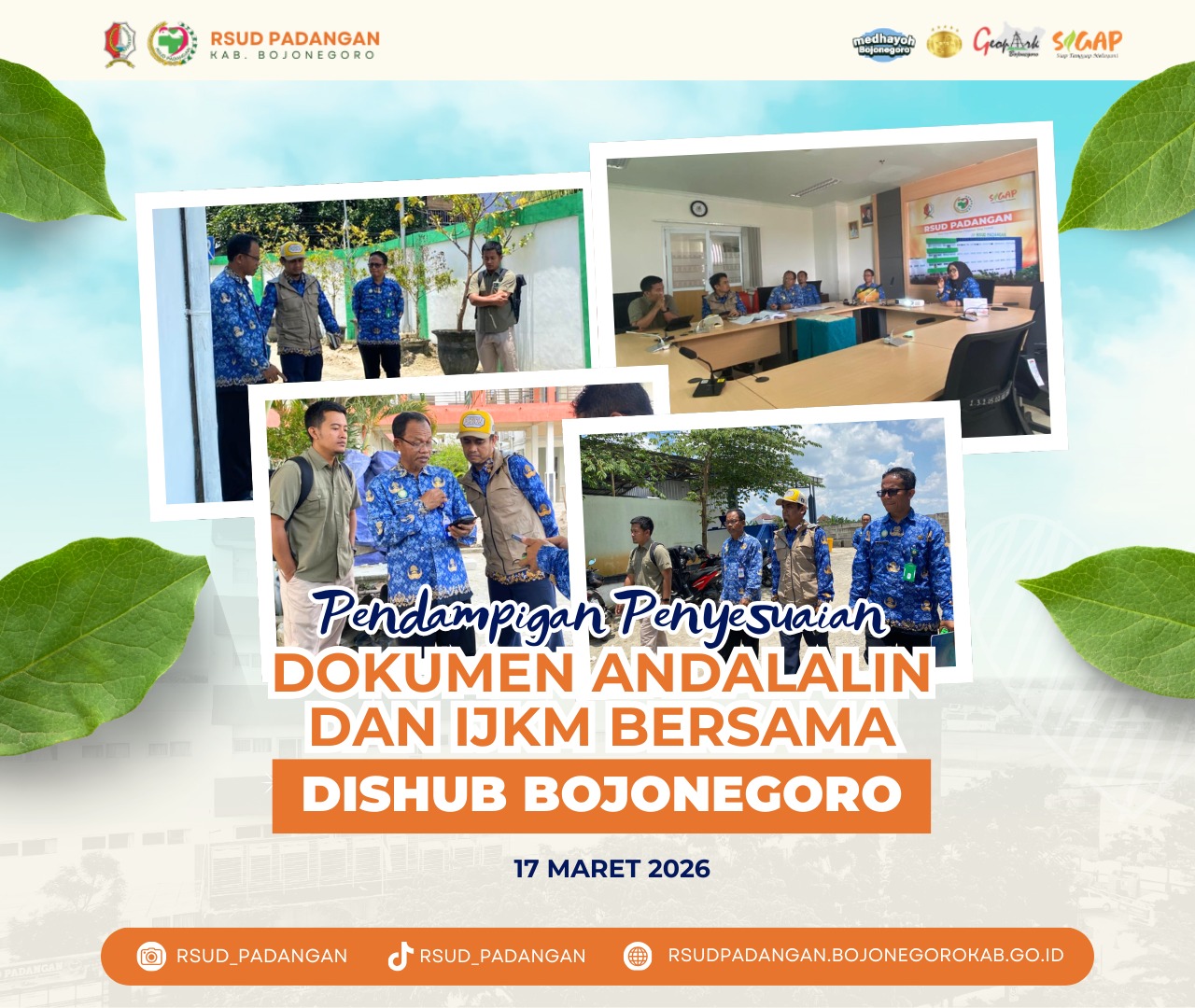 PENDAMPINGAN PENYESUAIAN DOKUMEN ANDALALIN DAN IJKM BERSAMA DINAS PERHUBUNGAN BOJONEGORO