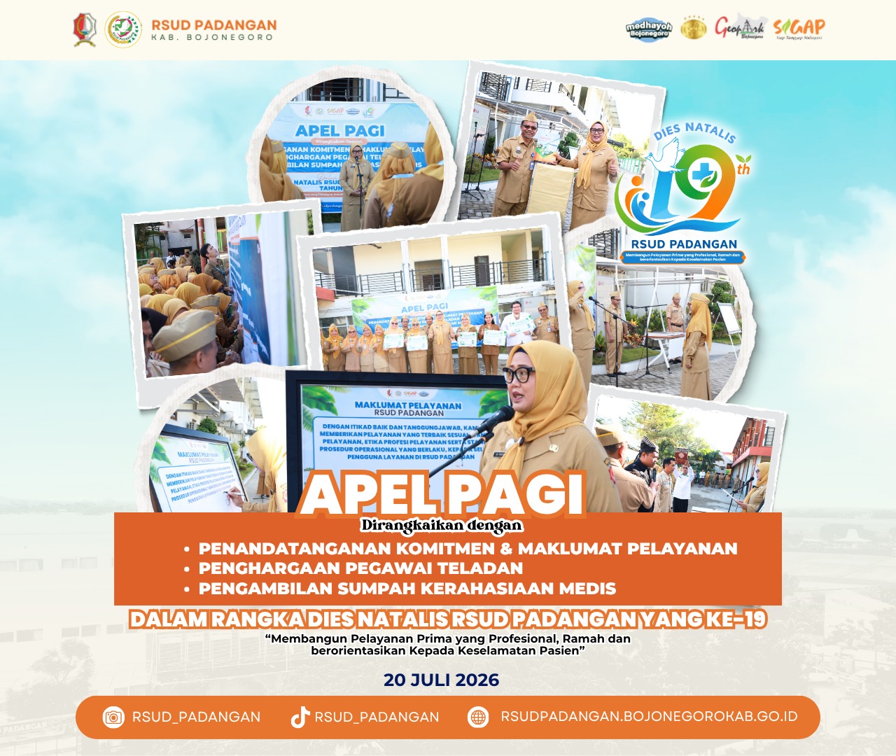 APEL PAGI dan RANGKAIAN DIES NATALIS RSUD PADANGAN KE - 19