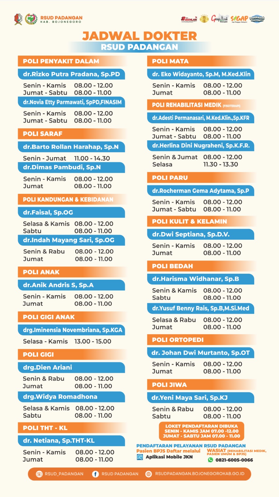JADWAL DOKTER